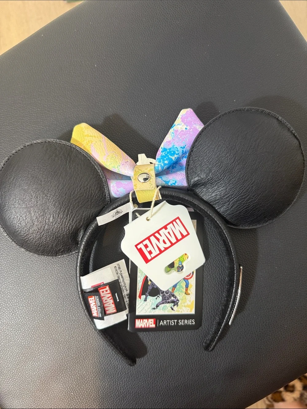 NWT Disney Marvel Multicolor Avengers Mouse Ear Headband with Removable Bow